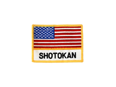 FLAG OF USA & SHOTOKAN PATCH