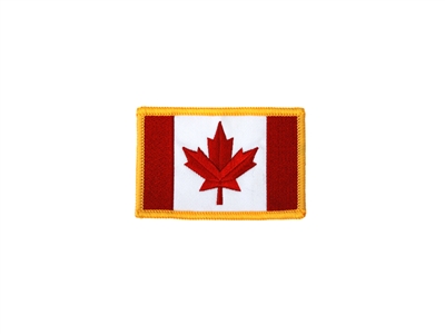 FLAG OF CANADA WITH GOLD FRAME PATCH