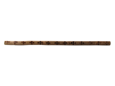 BURNED BAMBOO ESCRIMA STICK WITH CARVED HANDLE